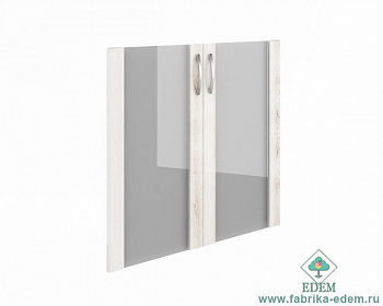 Двери стеклянные в рамке МДФ (2 шт) "Консул" (лакированный), 792x18x764 mm