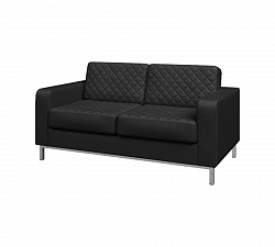 Ben2-2 Бентли. Диван 2-местный. Ecotex 3001. Каркас металл серый.