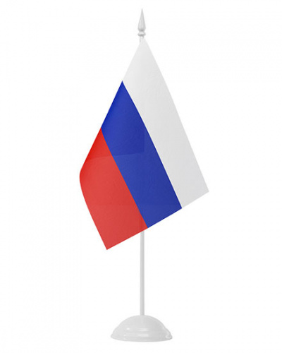 Флаг России на настольном флагштоке